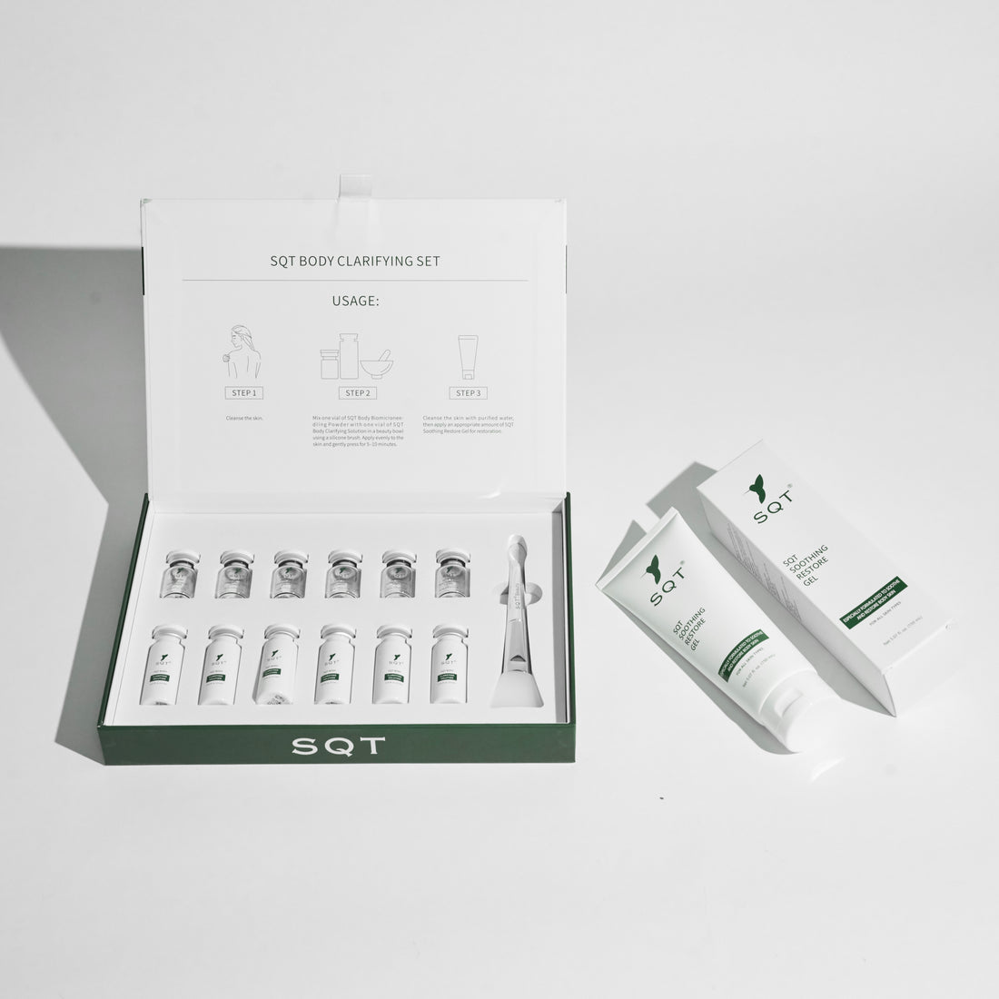 Set - 1 SQT Body Clarifying Set und 1 Restore Gel 150 ml